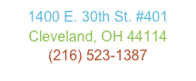 1400 E. 30th St. #401Cleveland, OH 44114(216) 523-1387